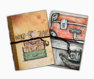 SP CREATION Handmade diary with Mattel charm A5 Diary No 92 Pages(Multicolor, Pack of 2)