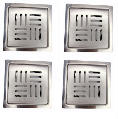 Kyari Floor, Basin, Bathroom Sink, Kitchen Sink Stainless Steel Push Down Strainer(13 cm Set of 4)