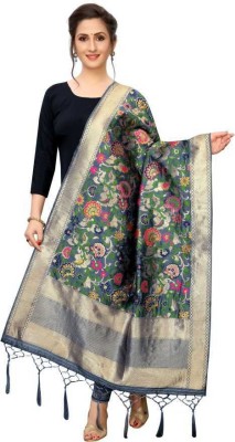 VIJECH INTERNATIONAL Art Silk Floral Print Women Dupatta