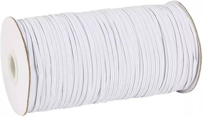 Lucknow Crafts Braided White Elastic(10 m)