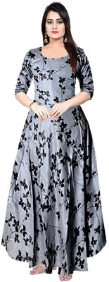 Disha Gallery LIVE Flared/A-line Gown(Grey)