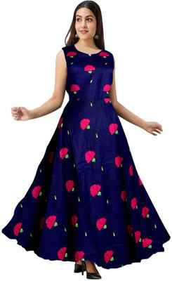 Disha Gallery LIVE Flared/A-line Gown(Blue)