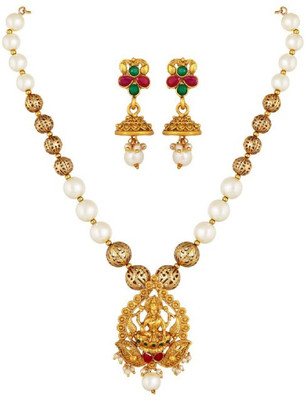 mahi Alloy Gold-plated Multicolor Jewellery Set(Pack of 1)
