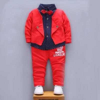 Reabal Boys Party(Festive) Jacket Pant(RED)