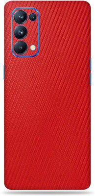 Satisfactory Oppo Reno 5 Pro Mobile Back Skin Mobile Skin(Red)