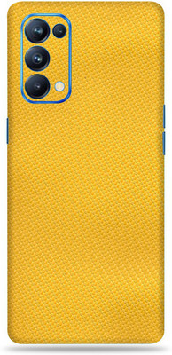 Satisfactory Oppo Reno 5 Pro Mobile Back Skin Mobile Skin(Yellow)