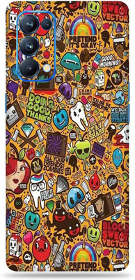 Satisfactory Oppo Reno 5 Pro Mobile Back Skin Mobile Skin(Multicolor)