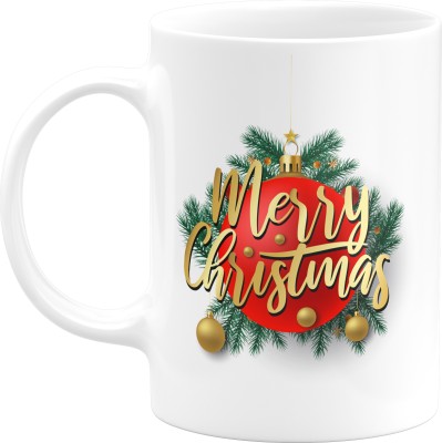 PrintingZone Merry Christmas Santa Hd Printed Microwave Safe Tea Cup for Friend Brother Sister Boys Girls Kids Cousin (A) Ceramic Coffee Mug(350 ml)