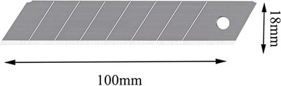 LAXMI Paper Cutter Blade 18mm (Set Of 100, Metal Grip Hand-held Paper Cutter(Set Of 100, Steel)