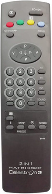 LipiWorld BP98 2in1 Matrix RC68Y Celestr-On 29 CRT TV Universal Remote Control Compatible for  BPL Remote Controller(Black)
