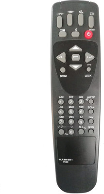Nij WLR800 B9-1 TV Compatible For CRT TV Video-con Remote Control Generic Remote Controller(Black)