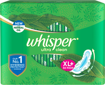 Whisper Ultra Clean XL+ with Herbal Oil Sanitary Pad