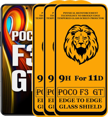 Dream Edge To Edge Tempered Glass for Poco F3 GT(Pack of 3)