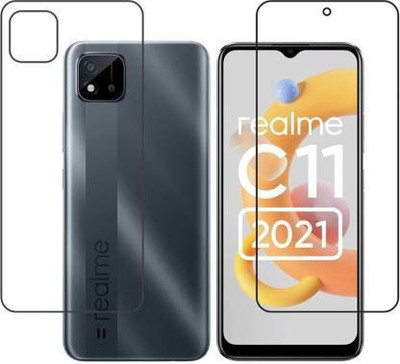 PONDRIK Front and Back Screen Guard for Realme C11 2021(Pack of 2)