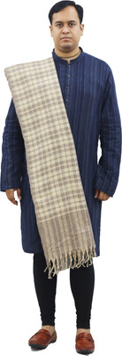 KAVIM Wool Checkered Men, Women Shawl(Multicolor)