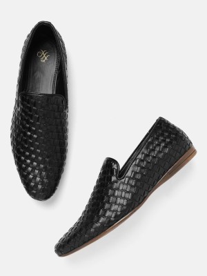 House of Pataudi Loafers For Men(Black , 11)