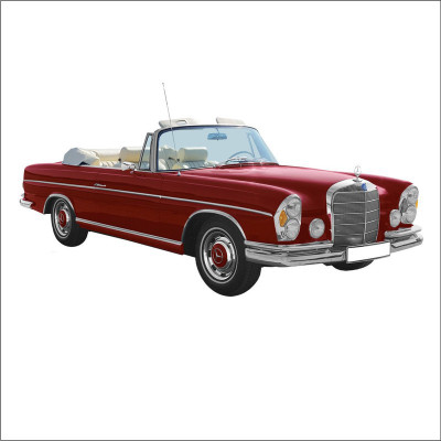 Vijaya enterprises 91 cm Car red color wall sticker size (89x52 cm) Self Adhesive Sticker(Pack of 1)