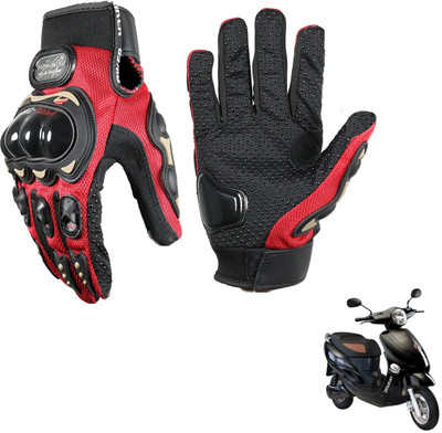 KOZDIKO Pro Biker Gloves Red For Hero Electric Photon Riding Gloves(Black)
