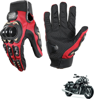 KOZDIKO Pro Biker Gloves Red For Triumph ThunderBird Storme Riding Gloves(Black)