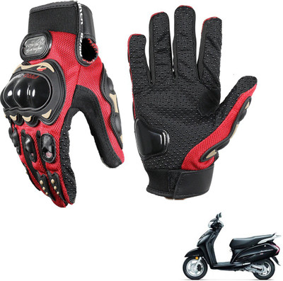 KOZDIKO Pro Biker Gloves Red For Honda Activa 125 Riding Gloves(Black)