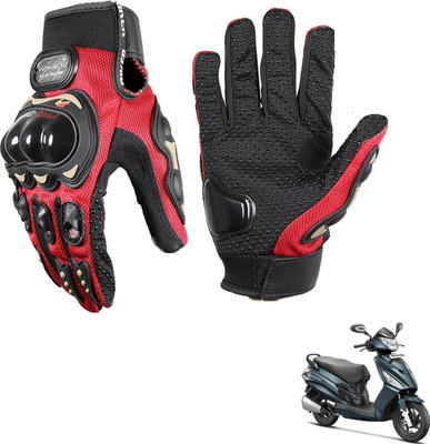 KOZDIKO PRO BIKER GLOVES RED FOR HERO MAESRTO EDGE 125 Riding Gloves(Black)