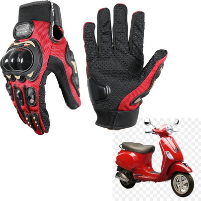 KOZDIKO Pro Biker Gloves Red For Vespa LX150 Riding Gloves(Multicolor)