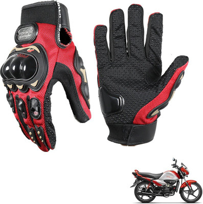 KOZDIKO PRO BIKER GLOVES RED FOR HERO SPLENDEOR ISMART Riding Gloves(Black)