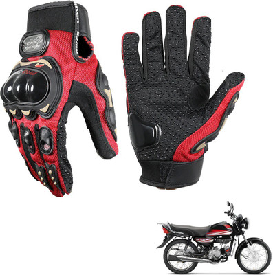 KOZDIKO PRO BIKER GLOVES RED FOR HERO HF DOWN Riding Gloves(Black)