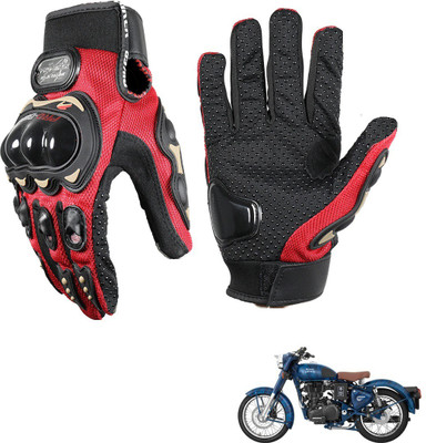 KOZDIKO Pro Biker Gloves Red For Royal Enfield Classic 500 Riding Gloves(Black)