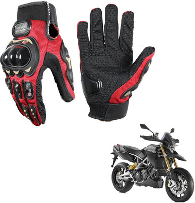 KOZDIKO PRO BIKER GLOVES RED FOR APRILIA DORSODURAO 1200 Riding Gloves(Black)