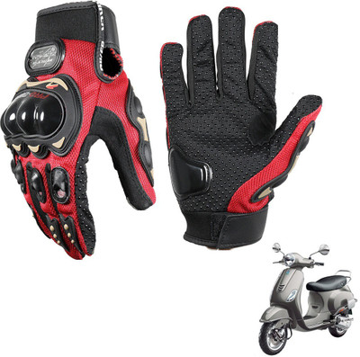 KOZDIKO Pro Biker Gloves Red For Vespa VXL 150 Riding Gloves(Black)