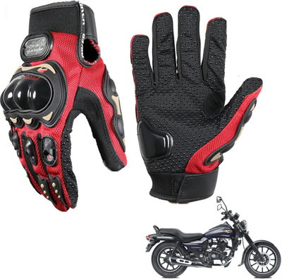 KOZDIKO PRO BIKER GLOVES RED FOR BAJAJ AVENGER 150 Riding Gloves(Black)