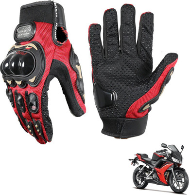 KOZDIKO PRO BIKER GLOVES RED FOR HERO HX 250 Riding Gloves(Black)