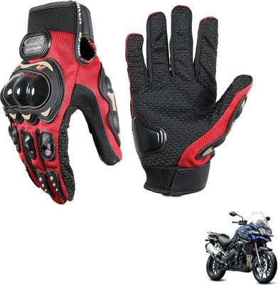KOZDIKO Pro Biker Gloves Red For Triumph Tiger Explorer Riding Gloves(Black)