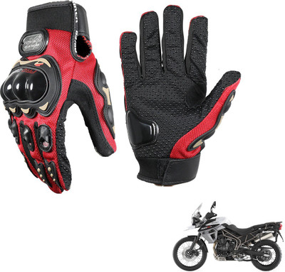 KOZDIKO Pro Biker Gloves Red For Triumph Tiger 800X CA Riding Gloves(Black)