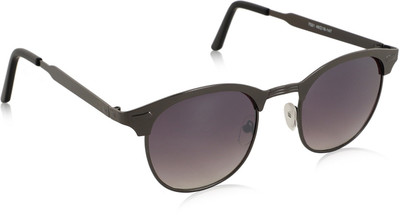 Alchiko Clubmaster, Wayfarer, Round Sunglasses(For Men & Women, Black)