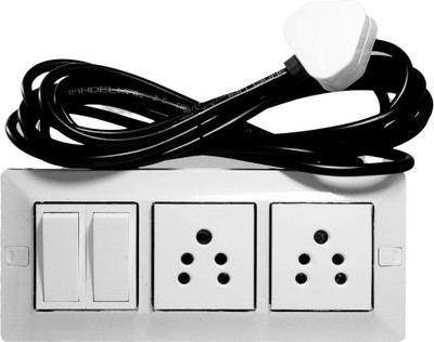 Cordnet Modular Extension Board 2  Socket Extension Boards(White, 3 m)