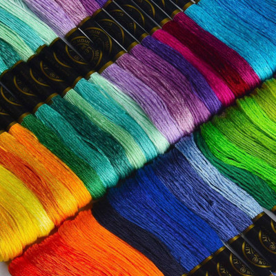 Lucknow Crafts Multicolor Thread(8 m Pack of25)