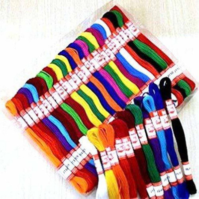 Lucknow Crafts multi color, 25x2=50 Thread(8 m Pack of50)