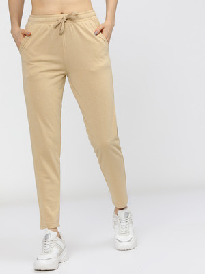 Tokyo Talkies Solid Women Brown Track Pants