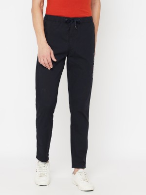 Octave Solid Men Dark Blue Track Pants