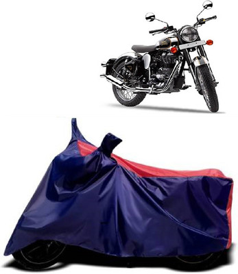 AutoKick Two Wheeler Cover for Royal Enfield(Classic Chrome, Blue, Red)