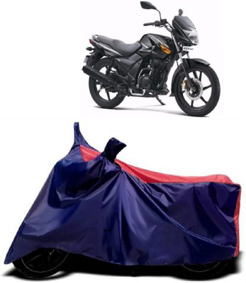AutoKick Two Wheeler Cover for TVS(Flame DS 125, Blue, Red)