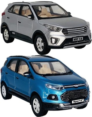 VD TOY'S CRETA CAR COMBO 1(Blue, Silver, Multicolor, Pack of: 2)
