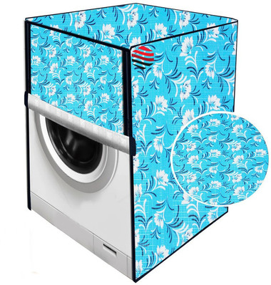 Delideal Front Loading Washing Machine  Cover(Width: 66 cm, SKY Blue, White)