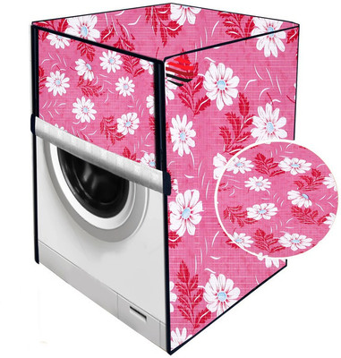 Delideal Front Loading Washing Machine  Cover(Width: 63 cm, Pink, White)