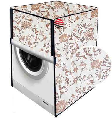 Delideal Front Loading Washing Machine  Cover(Width: 69 cm, White, Brown)
