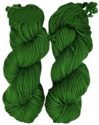 JEFFY Oswal Knitting Yarn Thick Chunky Wool, Varsha Parrot Green 400 gm Best Used with Knitting Needles, Crochet Needles Wool Yarn for Knitting,Hand Knitting Yarn. by Oswal Shade no-27