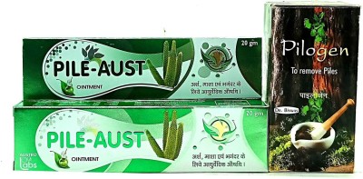 PILE-AUSTRO CREAM 20GM (20 g) & PILOGEN CAPSULE (PACK OF-2)(Pack of 2)