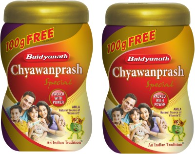 Baidyanath Chyawanprash Special 900gm With Extra 100gm | Ayurvedic Immunity Booster | for Adults and Elders, Builds Energy, Strength and Stamina(Pack of 2)